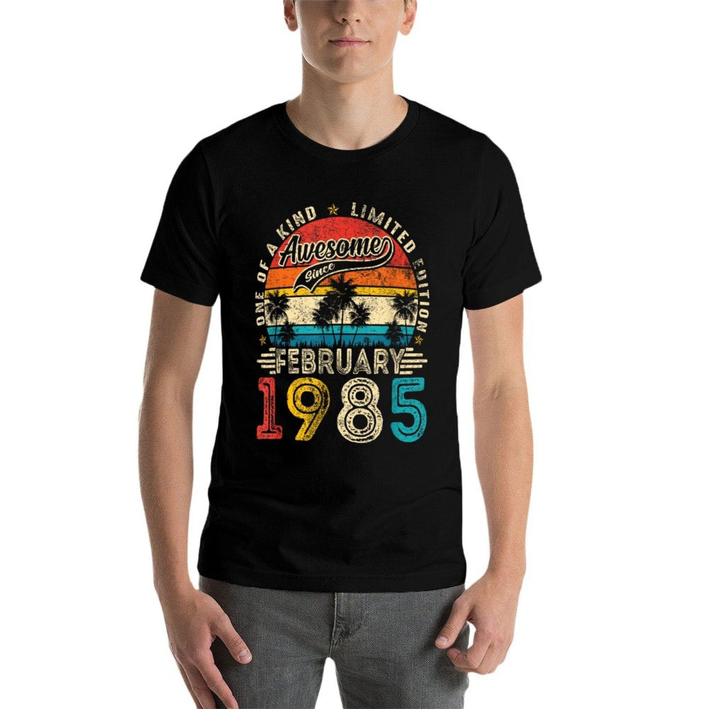 40 Years Old Awesome Since February 1985 40th Birthday Women  Affordable Price T-Shirt