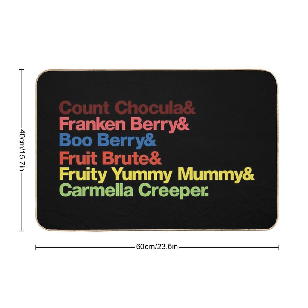 Monster Cereal Mash  Fade-Resistant Bath Mat