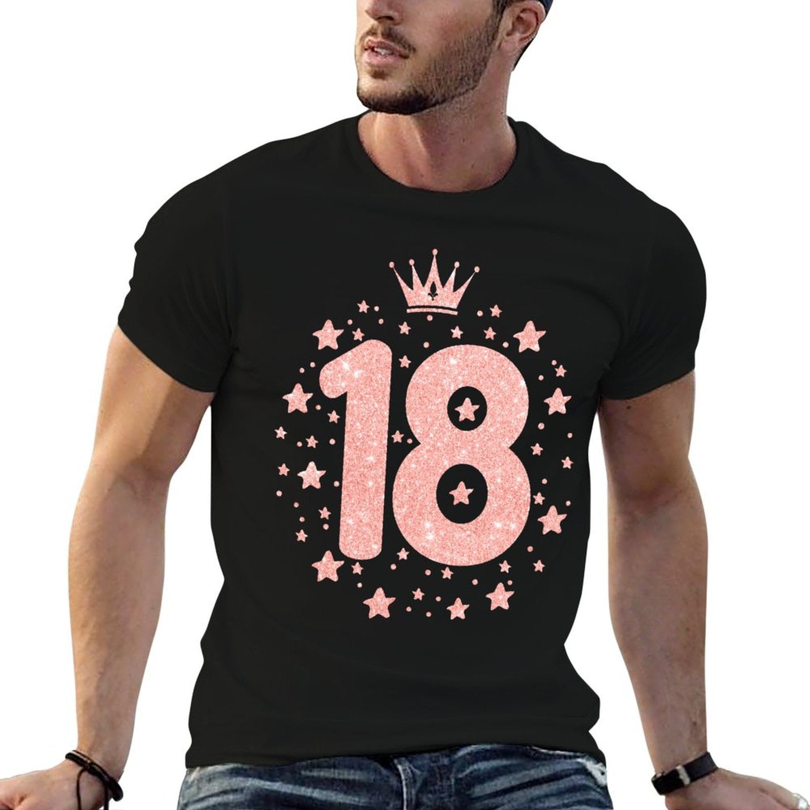 18 Pink Crown 18 Years Old Happy 18th Birthday Girl Kids  Soft T-Shirt