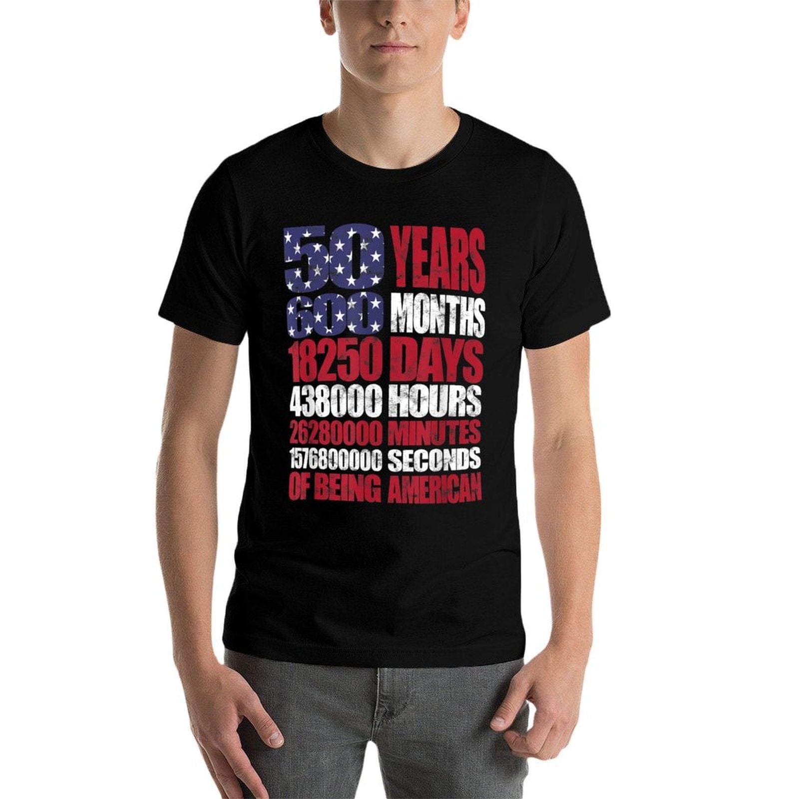 50 Years of Being American Usa Patriotic 50th Birthday Gift  Quick-drying T-Shirt