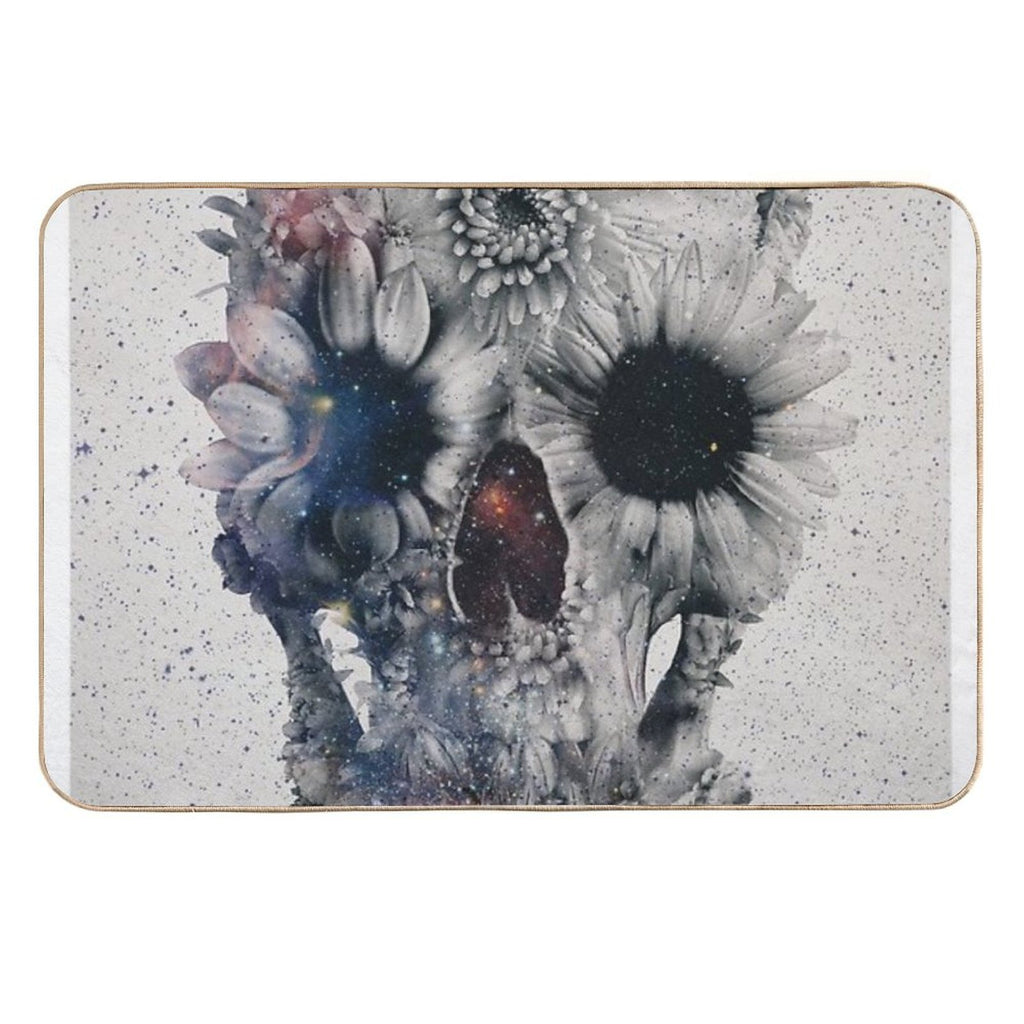 Floral Skull 2  Non-Slip Bath Mat
