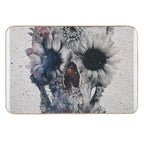 Floral Skull 2  Non-Slip Bath Mat