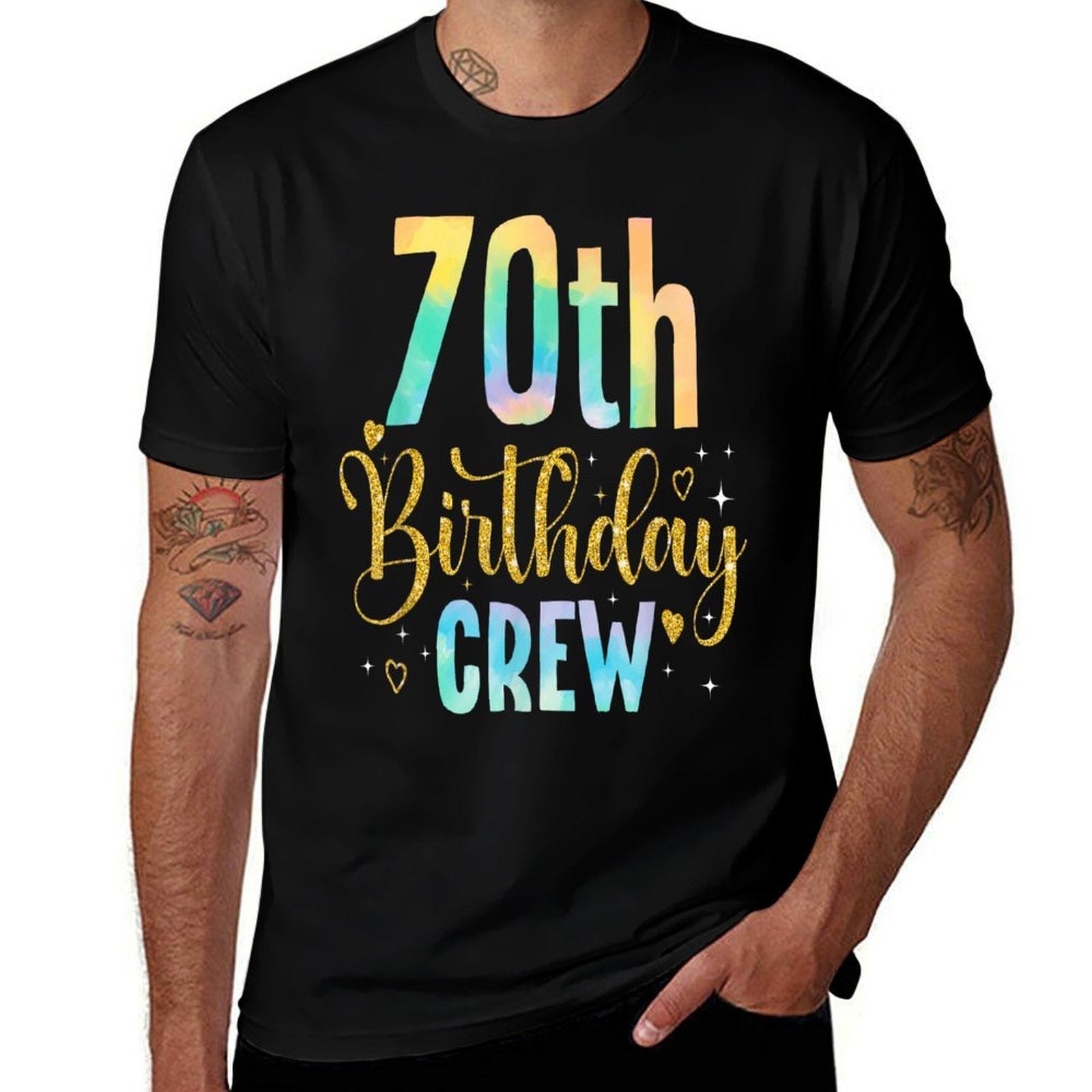 70 Years Old Birthday Party Group Family 70th Birthday Crew  Soft T-Shirt