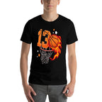 13th Birthday Basketball Thirteen Year Old Basketball Boy  Versatile T-Shirt