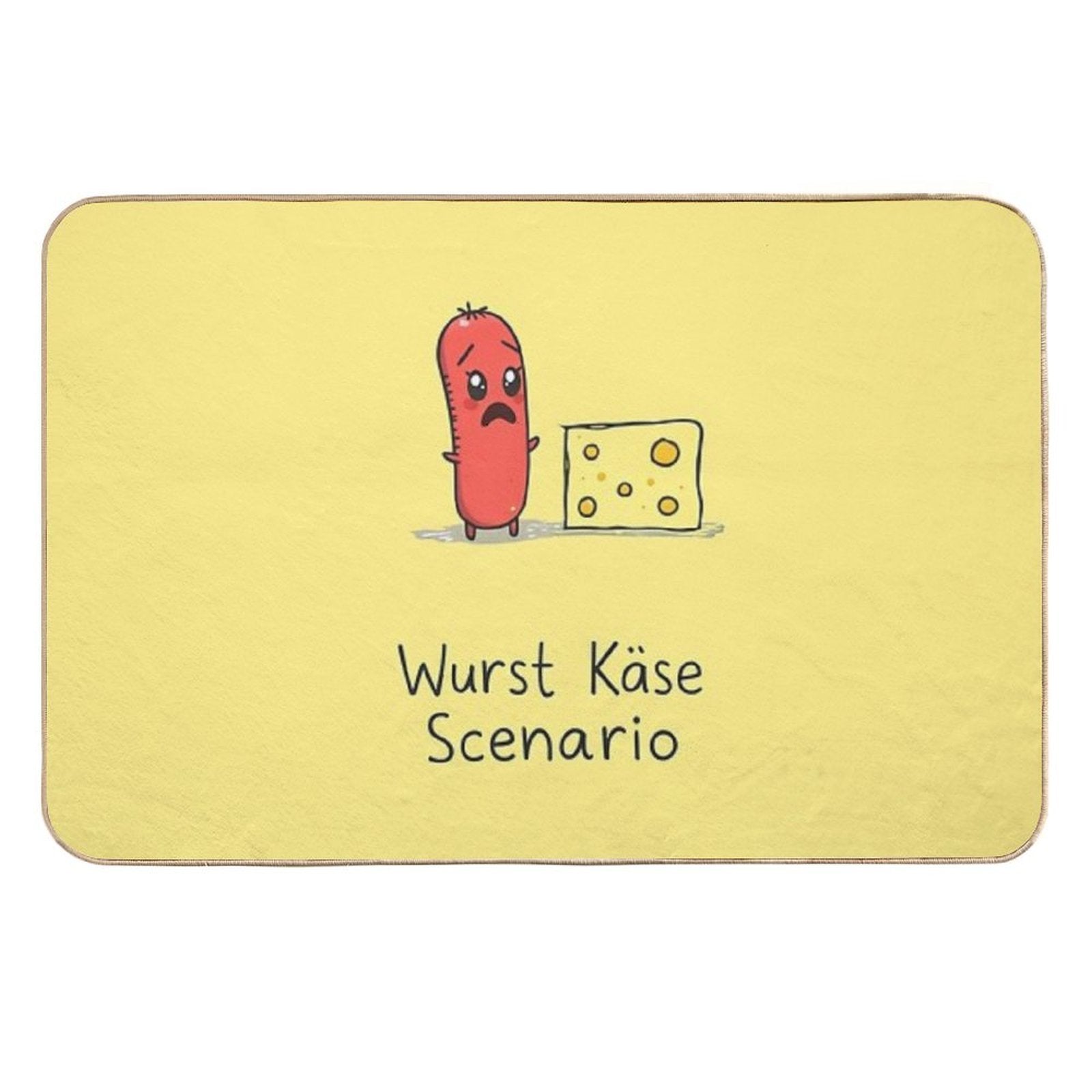 Wurst Käse Scenario – Funny German Food Pun  Toxin-Free Bath Mat