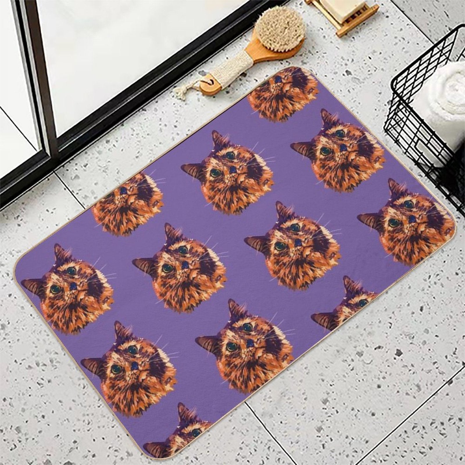Tortoiseshell Mocha  High-Traffic Bath Mat
