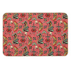 Pink Flash Tattoo Pattern  Long-Lasting Bath Mat