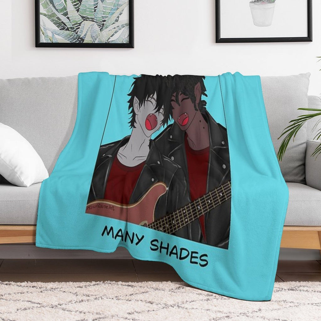 Black Comes In Many Shades Vampire Musician Wrinkle-free Throw Blanket