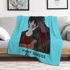Black Comes In Many Shades Vampire Musician Wrinkle-free Throw Blanket