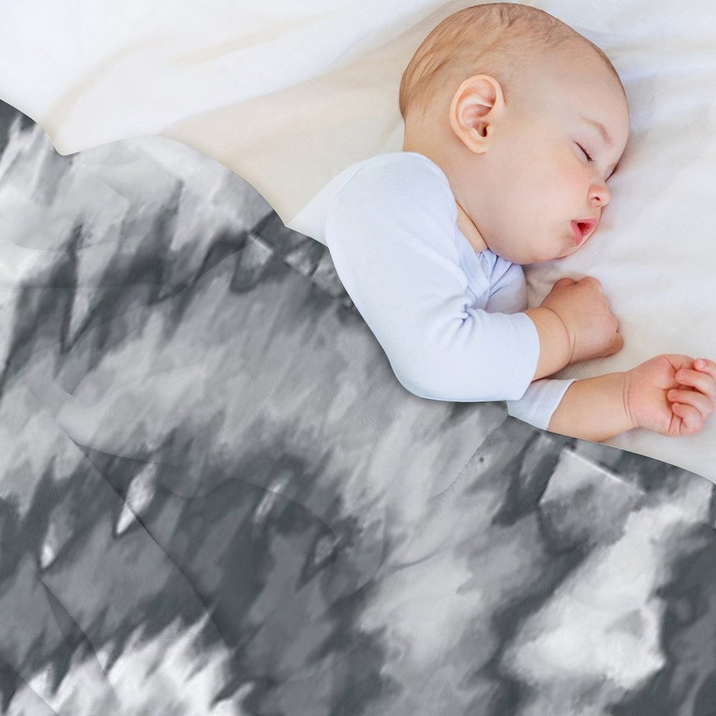 Colorful Swirl in Grey & White Shade Pattern 117 Lightweight Throw Blanket