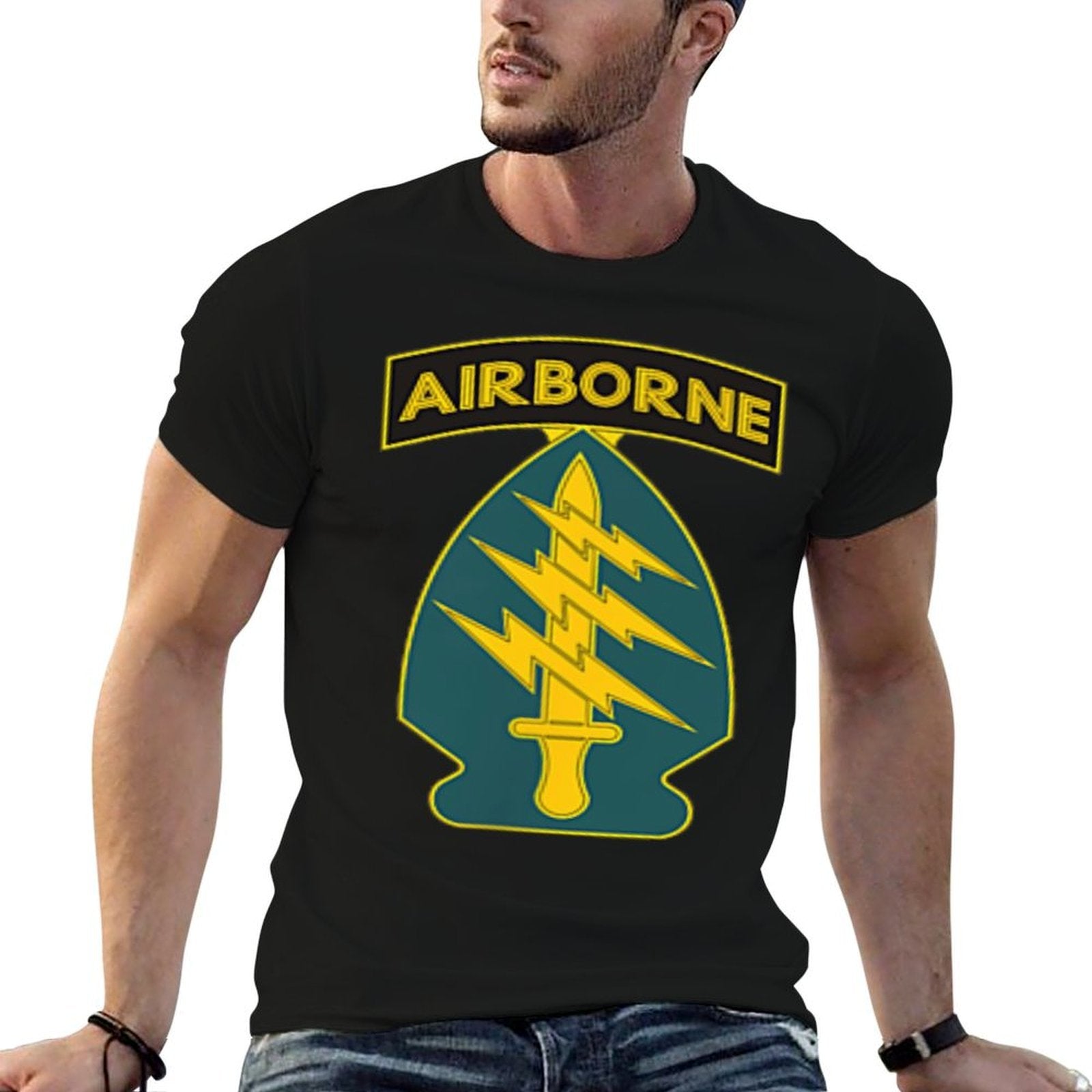 1st Special Forces US Army Green Beret Airborne SF Veteran  Versatile T-Shirt