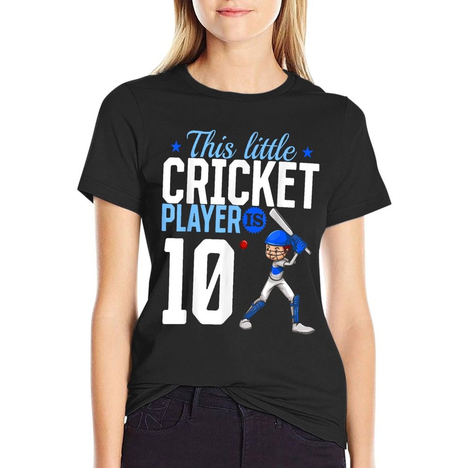 10th Birthday Cricket Player Baby Cricket Player  Easy-care T-Shirt