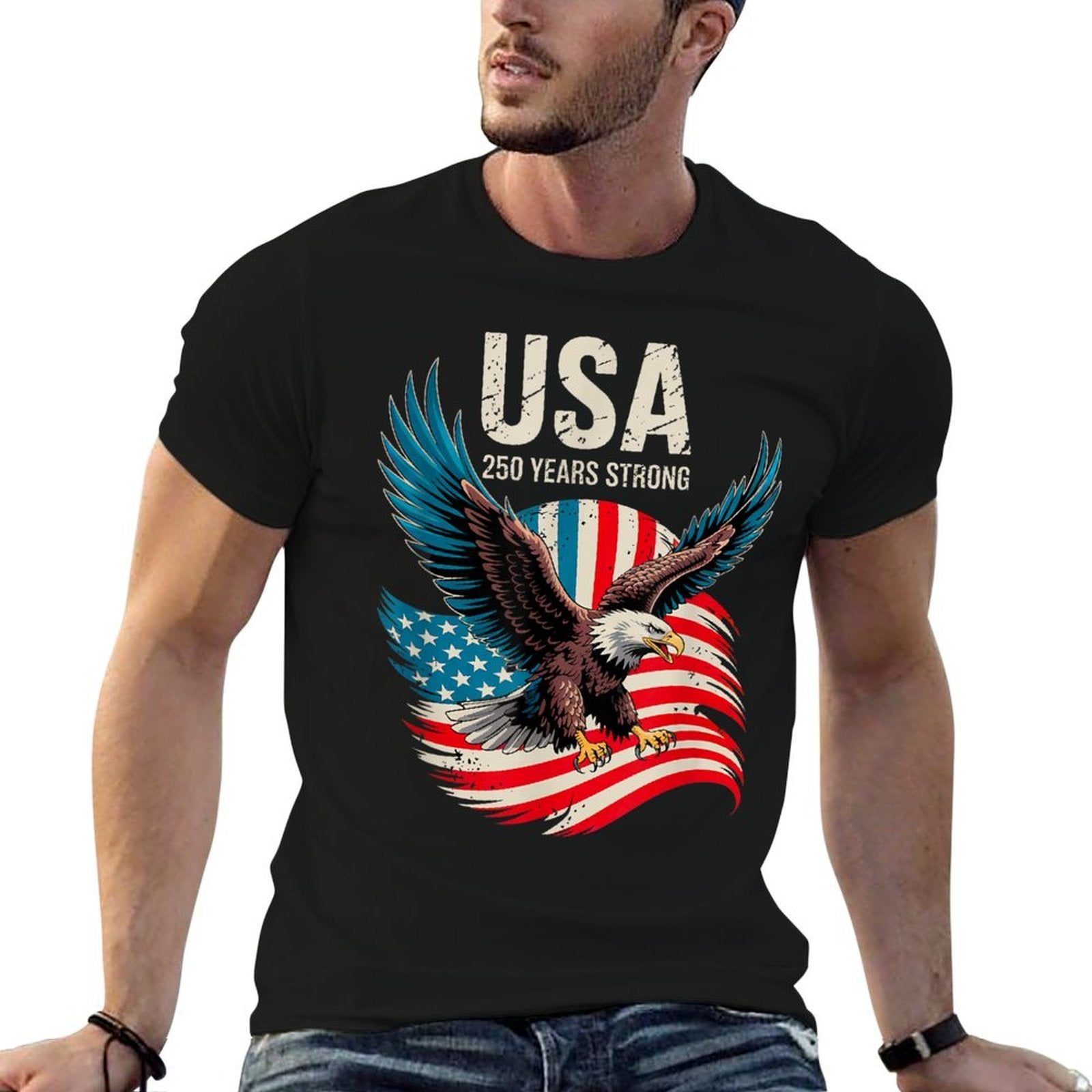 250 Years America Anniversary USA 250th Birthday American  Moisture-wicking T-Shirt