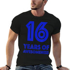 16th Birthday Gift Boys Age 16 Sixteen Year Old Boy  Heathered Texture T-Shirt