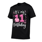 11th Coquette Themed Birthday Eleven Year Old Girl Bow Comfortable T-Shirt