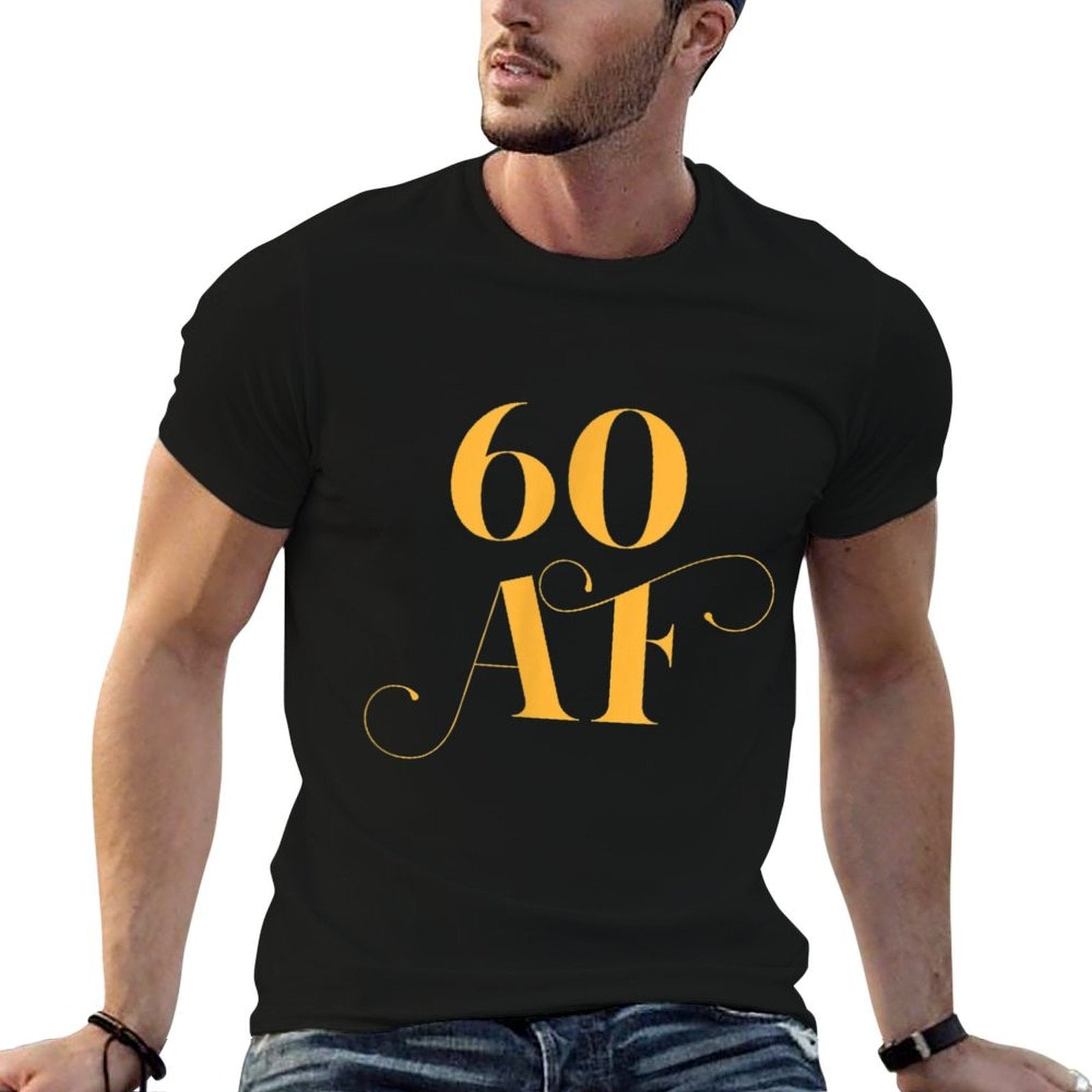 60 AF  60 Years Old  Fancy Golden Yellow 60th Birthday  Breathable T-Shirt