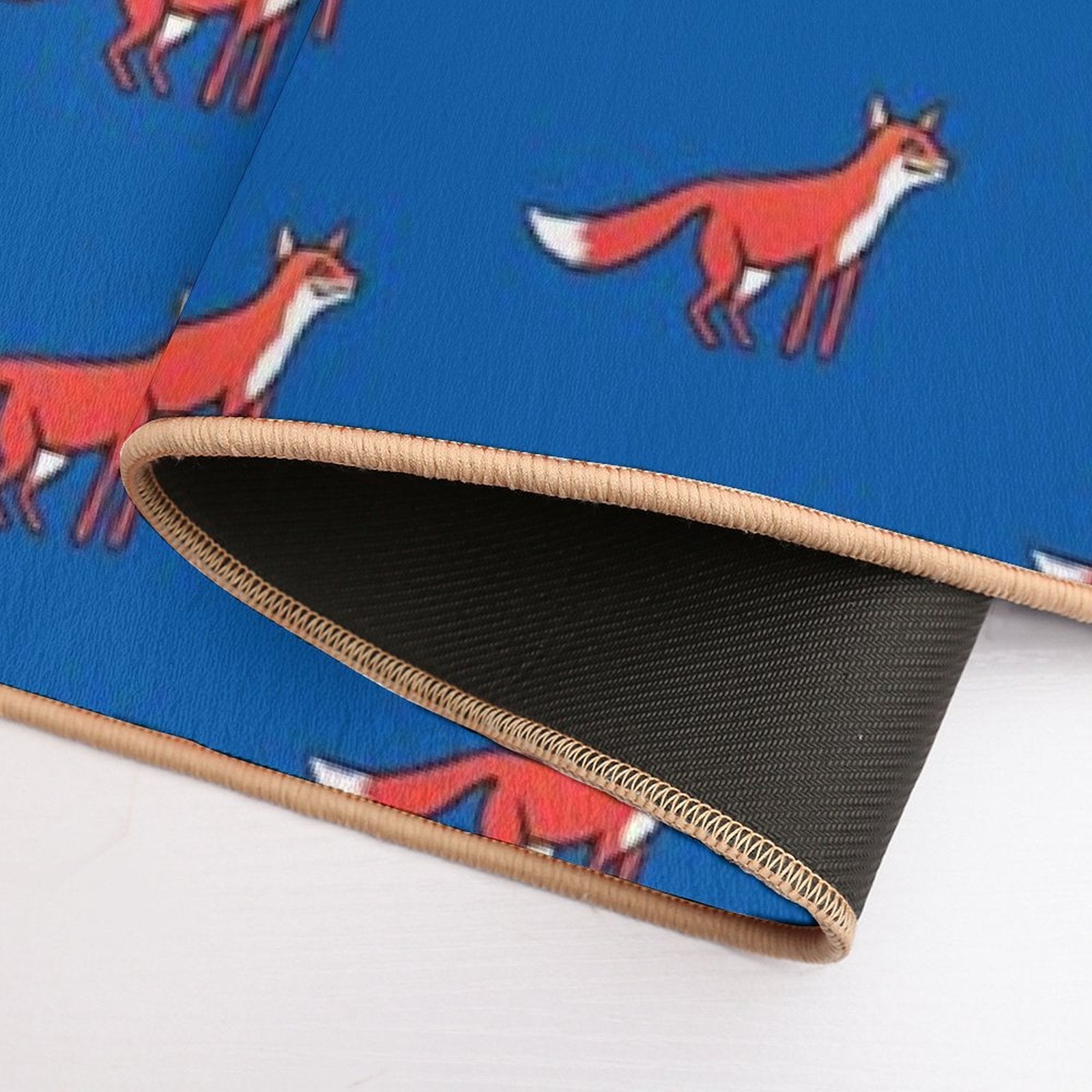 Stargazing - Fox in The Night - Linocut by Francesca Whetnall  Multi-Purpose Bath Mat