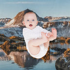 Winter Landscape in Iceland II Eco-conscious Throw Blanket