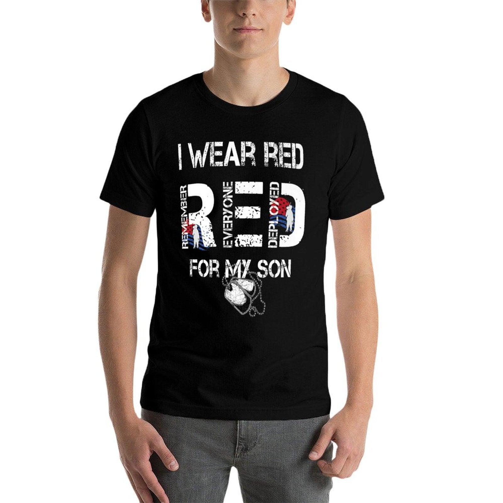 Red Friday Military Mom Womens I Wear Red For My Son  High-quality Stitching T-Shirt