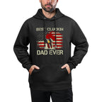 Best Cluckin Dad Ever American Chicken Dad 4th of July Shape Retention Hoodie