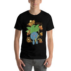 Pokémon Oddish 0043 Happy Jumping Floral Portrait  Stretchy T-Shirt
