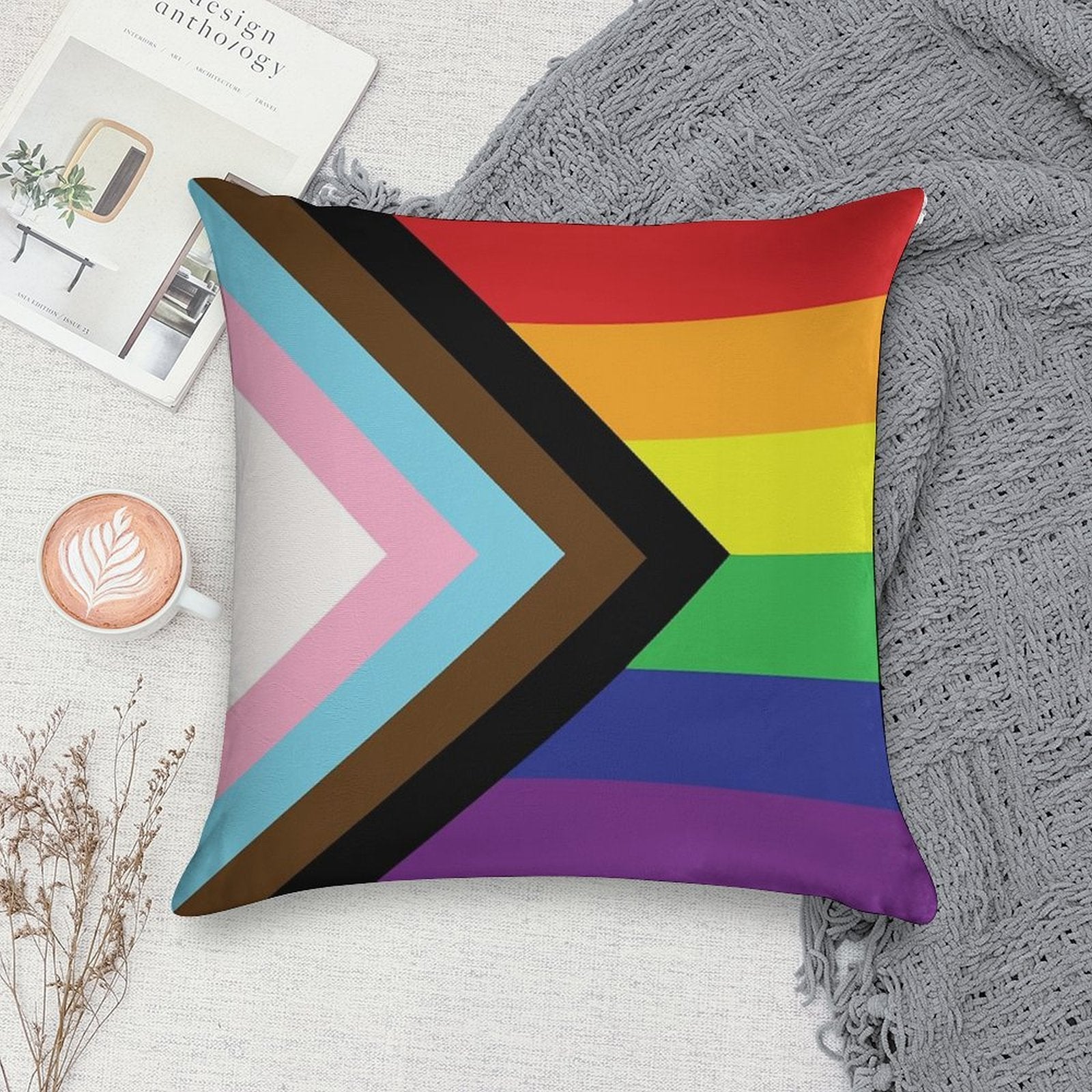 2019 Gay Pride Rainbow Flag LGBTQ Soft Gift Ready Throw Pillow