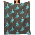 Blue Indian Ringneck Parrot Durable Throw Blanket