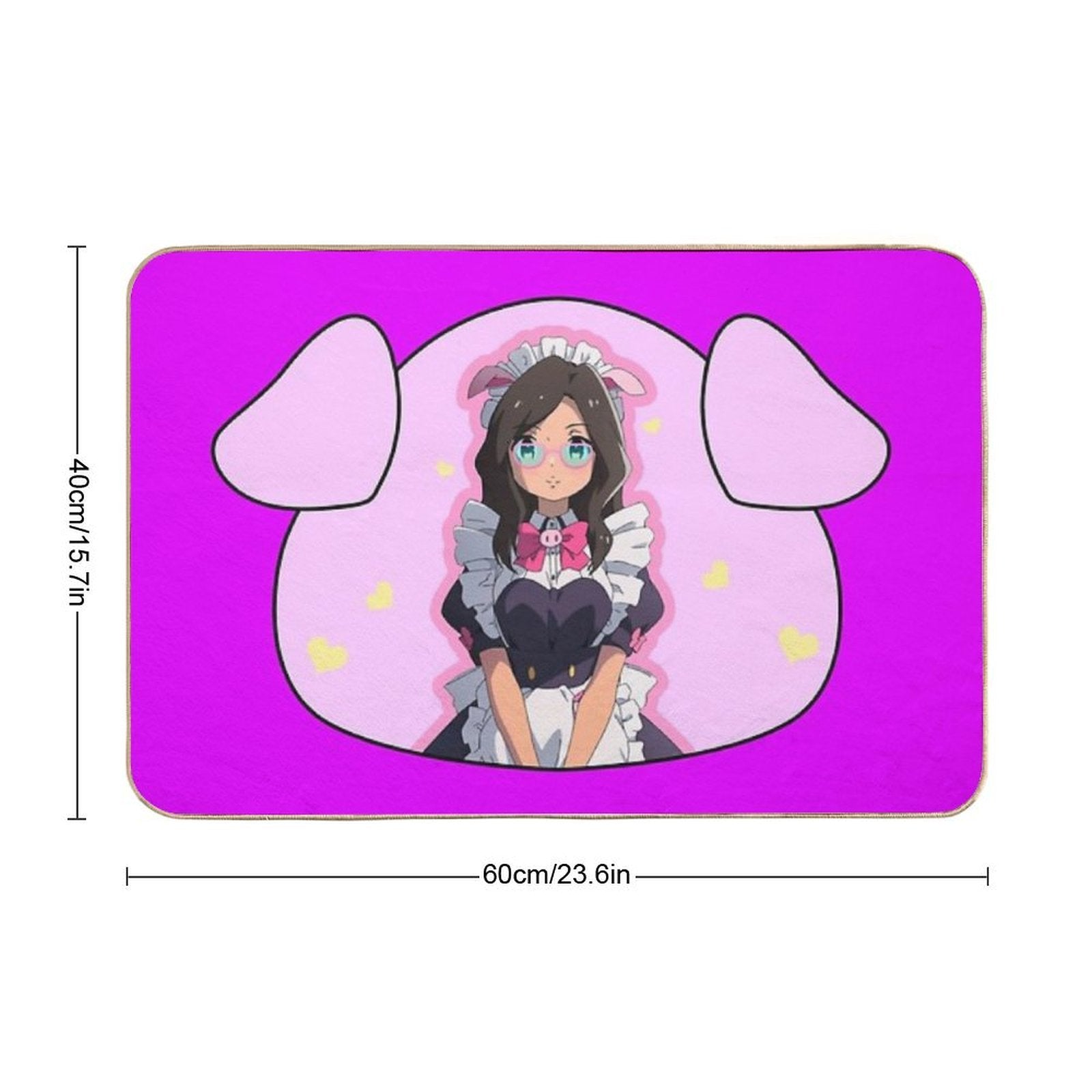 Waitress at The Oinky Doink Cafe  Repositionable Bath Mat