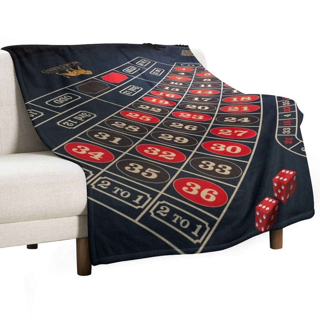 Roulette, Gambling,dice,casino Plush Throw Blanket