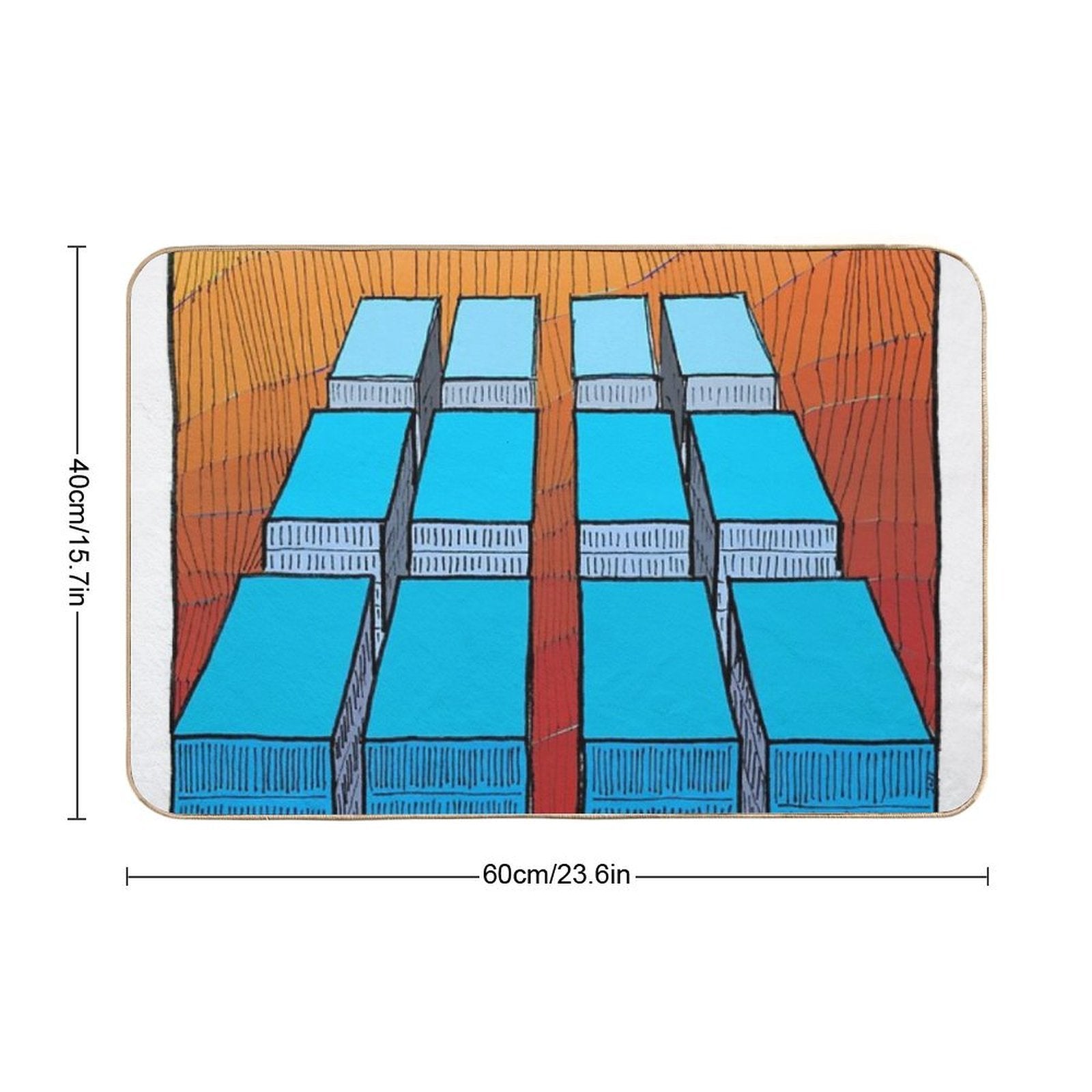 Urban Theme 12 Skyscrapers  Pet-Safe Bath Mat