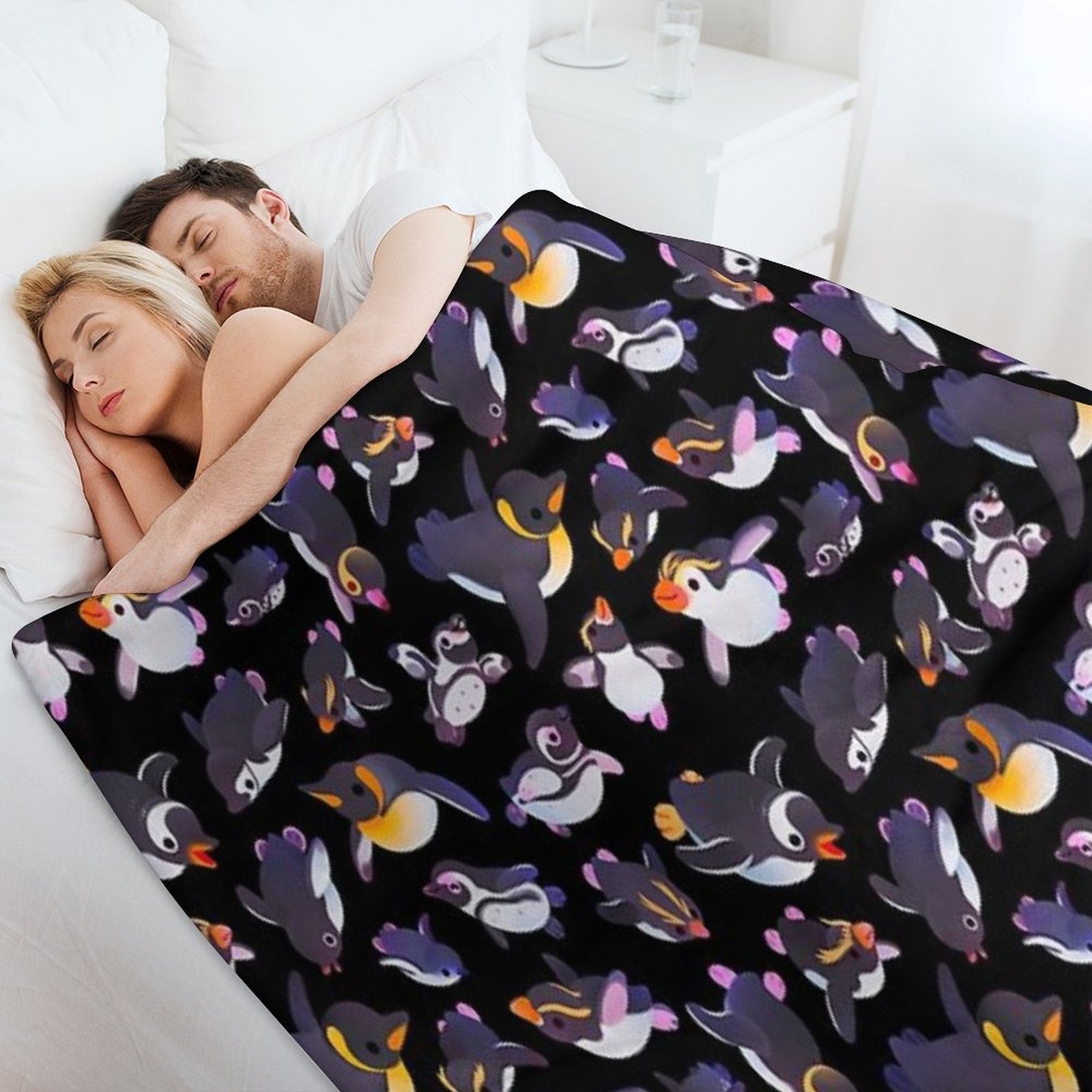 Penguin Day - Namedark Lightweight Throw Blanket