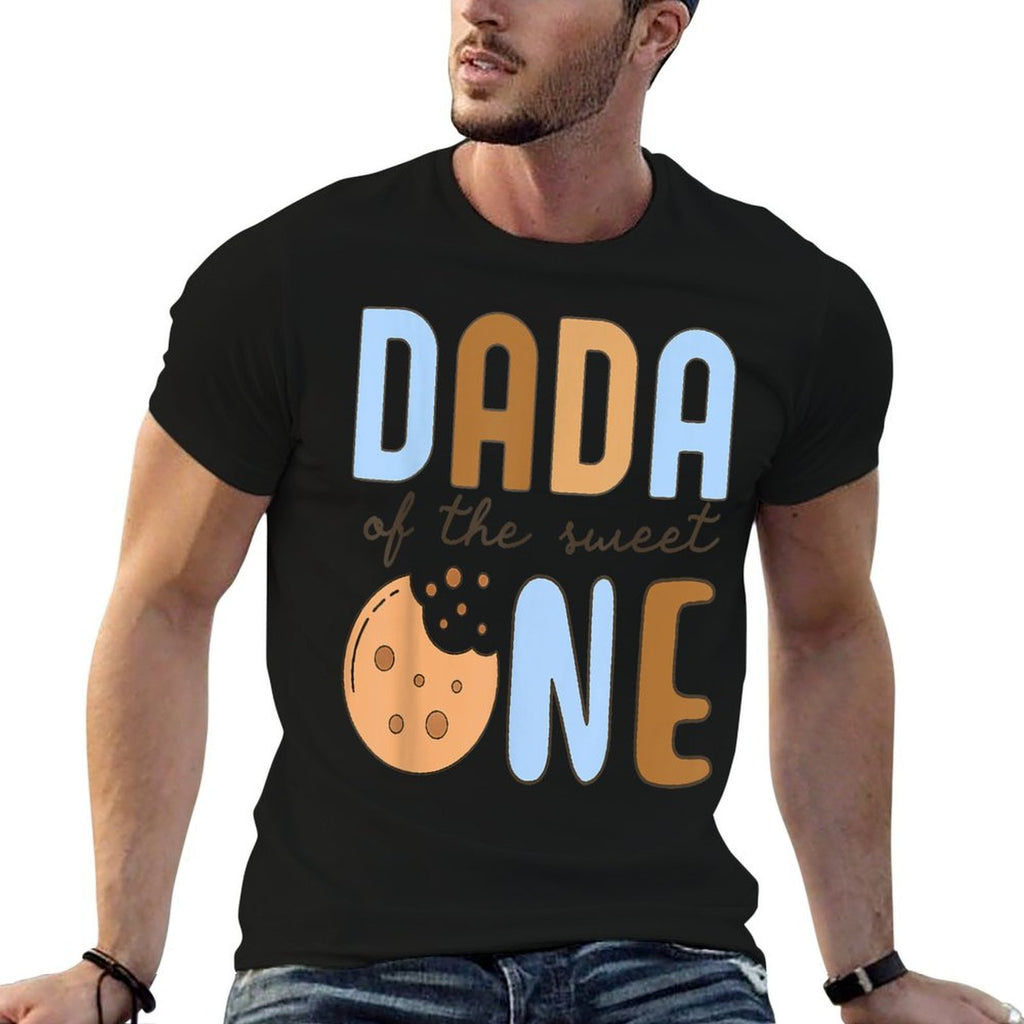 Dada Of The Sweet One Cookies And Milk 1st Birthday Family  High-quality Stitching T-Shirt