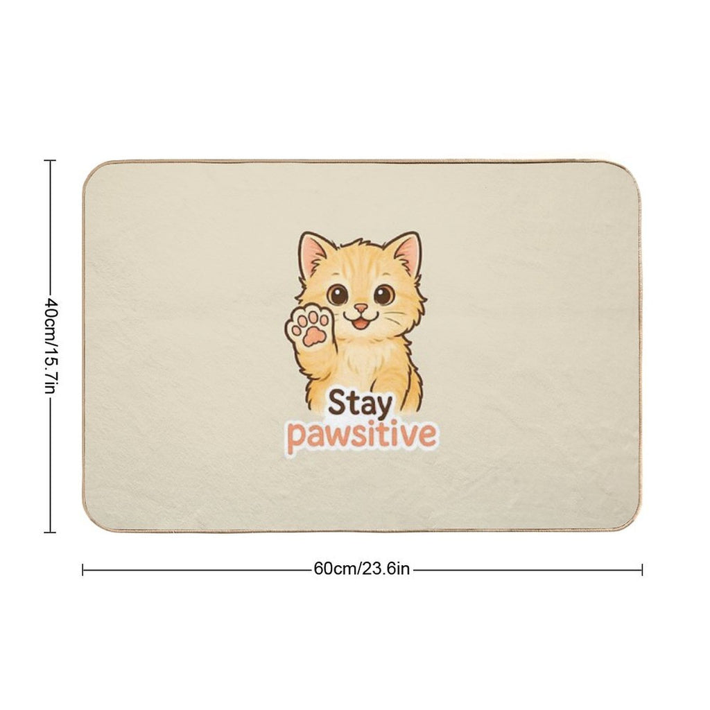 Stay Pawsitive  Long-Lasting Bath Mat