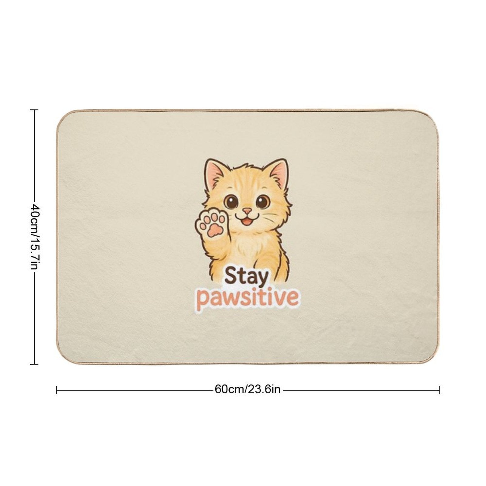 Stay Pawsitive  Long-Lasting Bath Mat