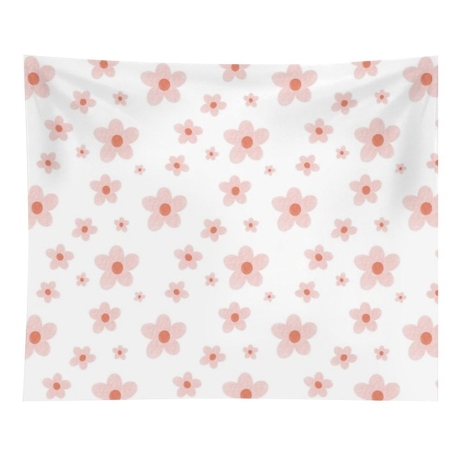 Soft Pastel Floral Pattern with Pink Blooms Tapestry