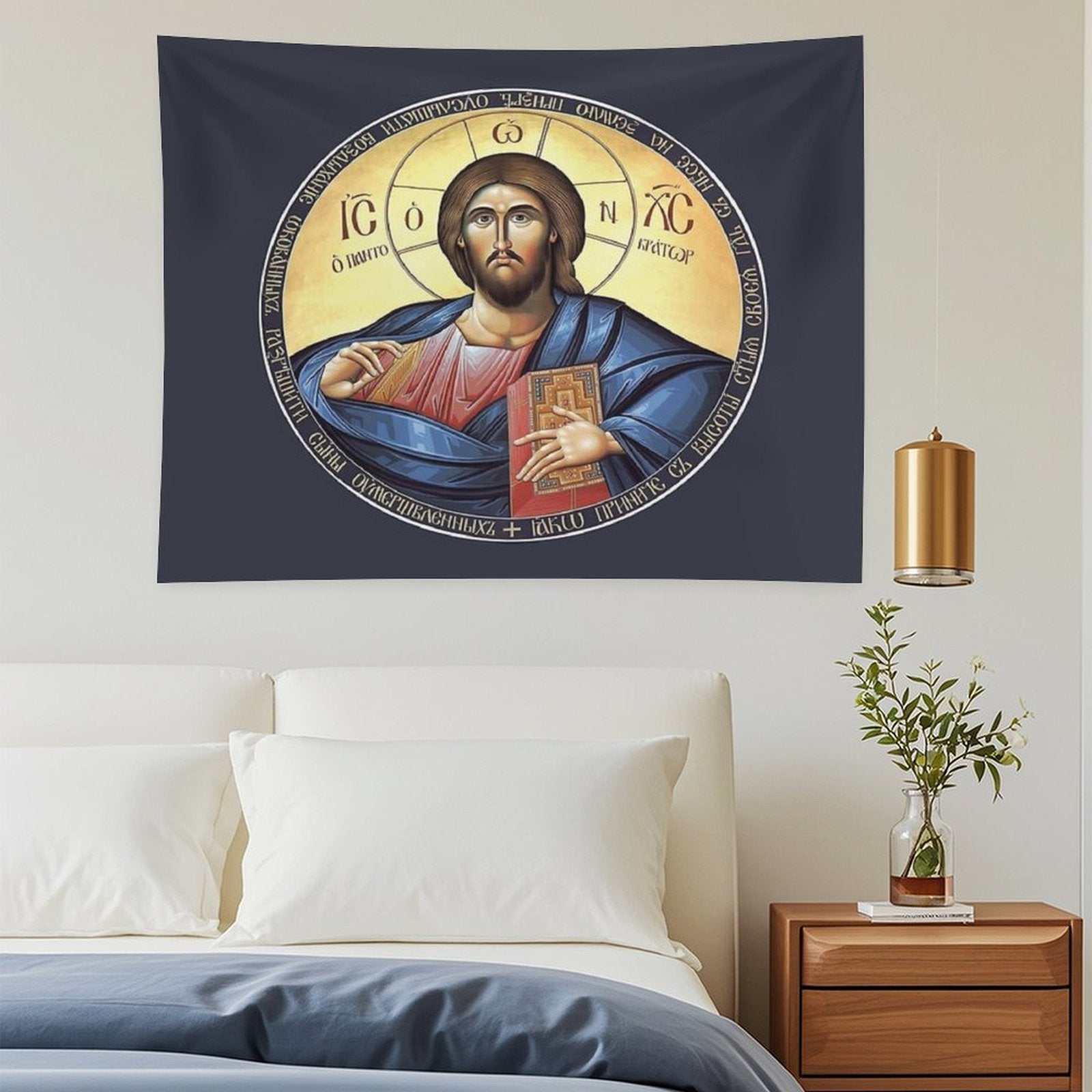 Christ Pantocrator Orthodox Icon Tapestry