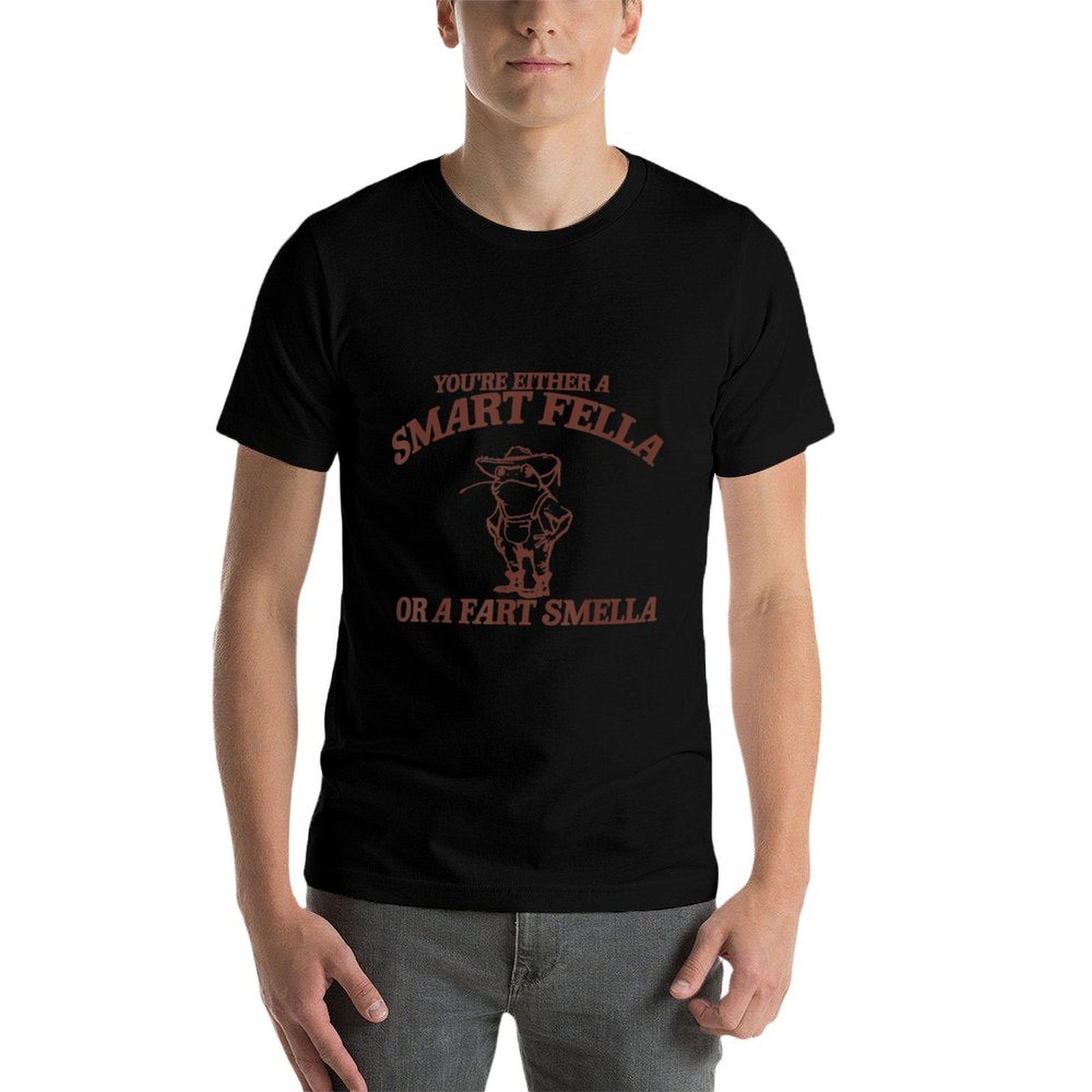Are You A Smart Fella Or Fart Smella Vintage Frog  High-quality Stitching T-Shirt