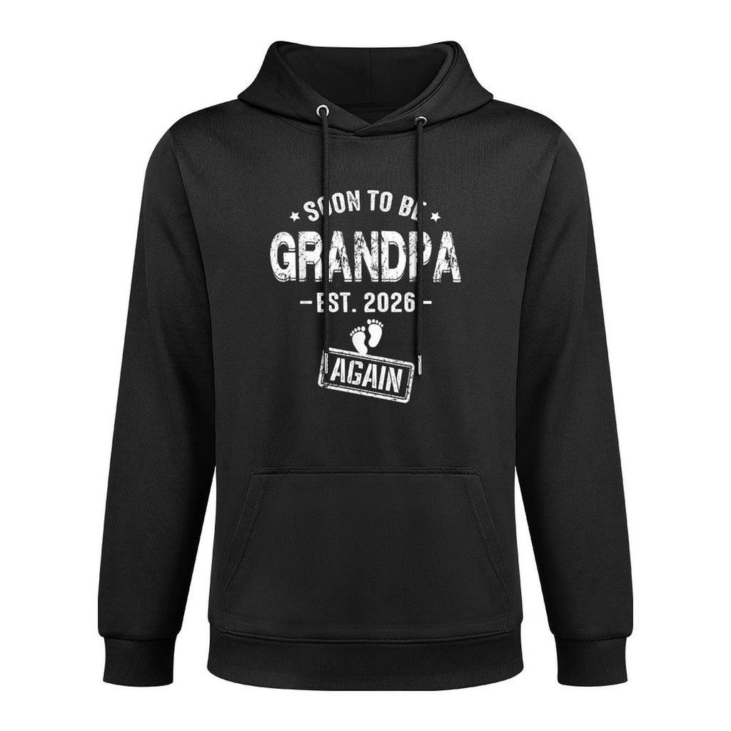 Mens Soon to Be Grandpa Again Promoted to Grandpa Again 2026 Customizable Surface Hoodie
