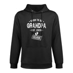 Mens Soon to Be Grandpa Again Promoted to Grandpa Again 2026 Customizable Surface Hoodie