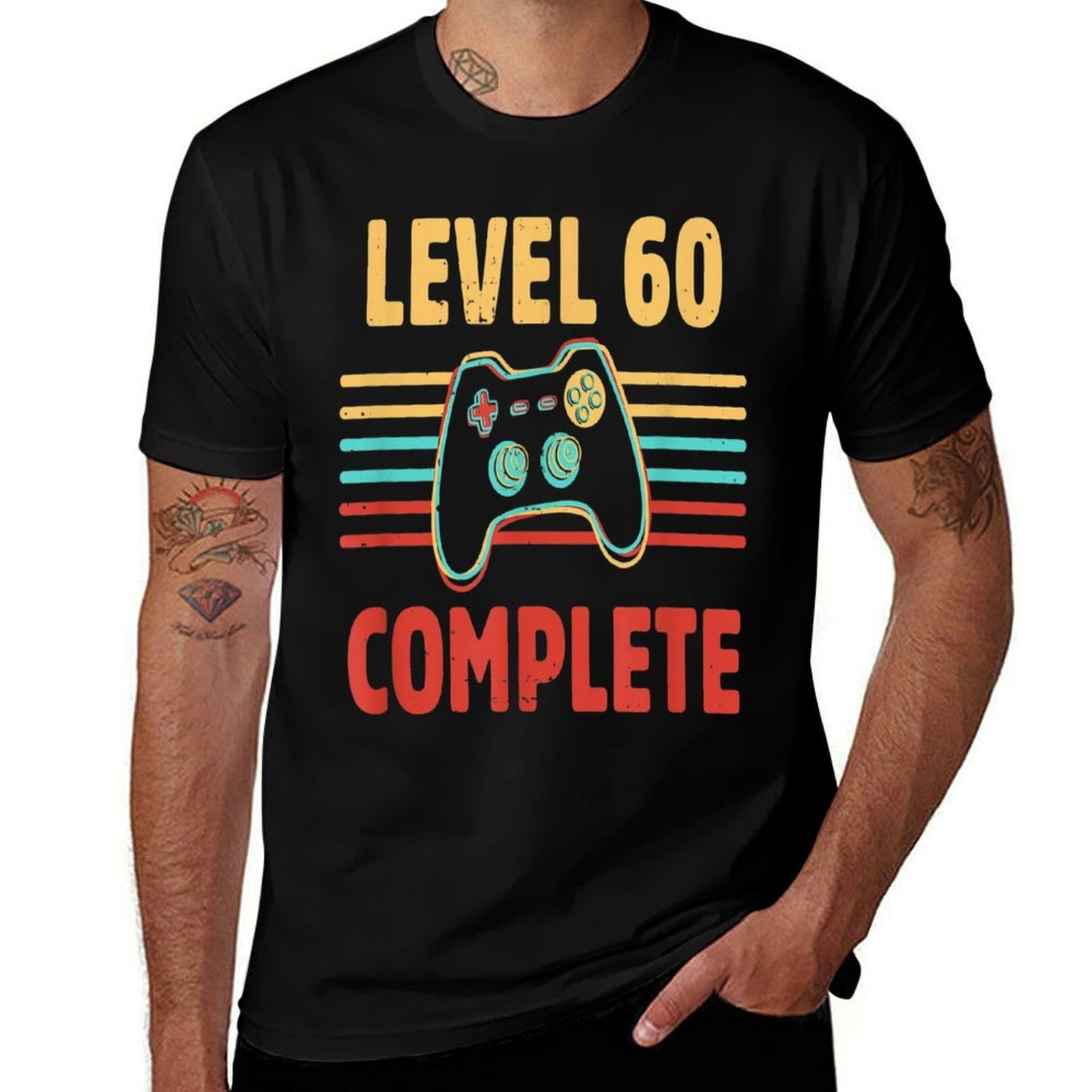 60th Birthdays For Men Women Gamer Gaming Gifts  Moisture-wicking T-Shirt