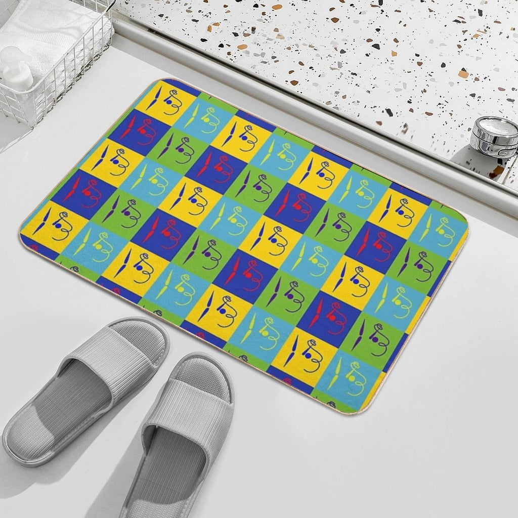 Olympic Sports Series Classic Colored Art Gymnastics  Versatile Bath Mat