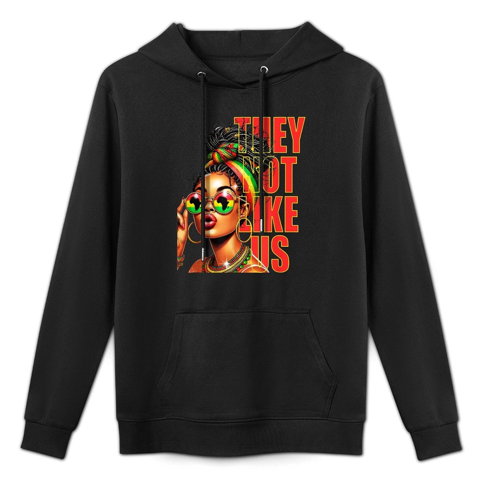 They Dont Like Us Juneteenth 1865, Afro America Woman Durable Construction Hoodie