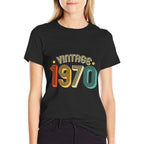 1970 50th Birthday Gift Vintage Retro Men Women 50 Years Old  Cotton T-Shirt