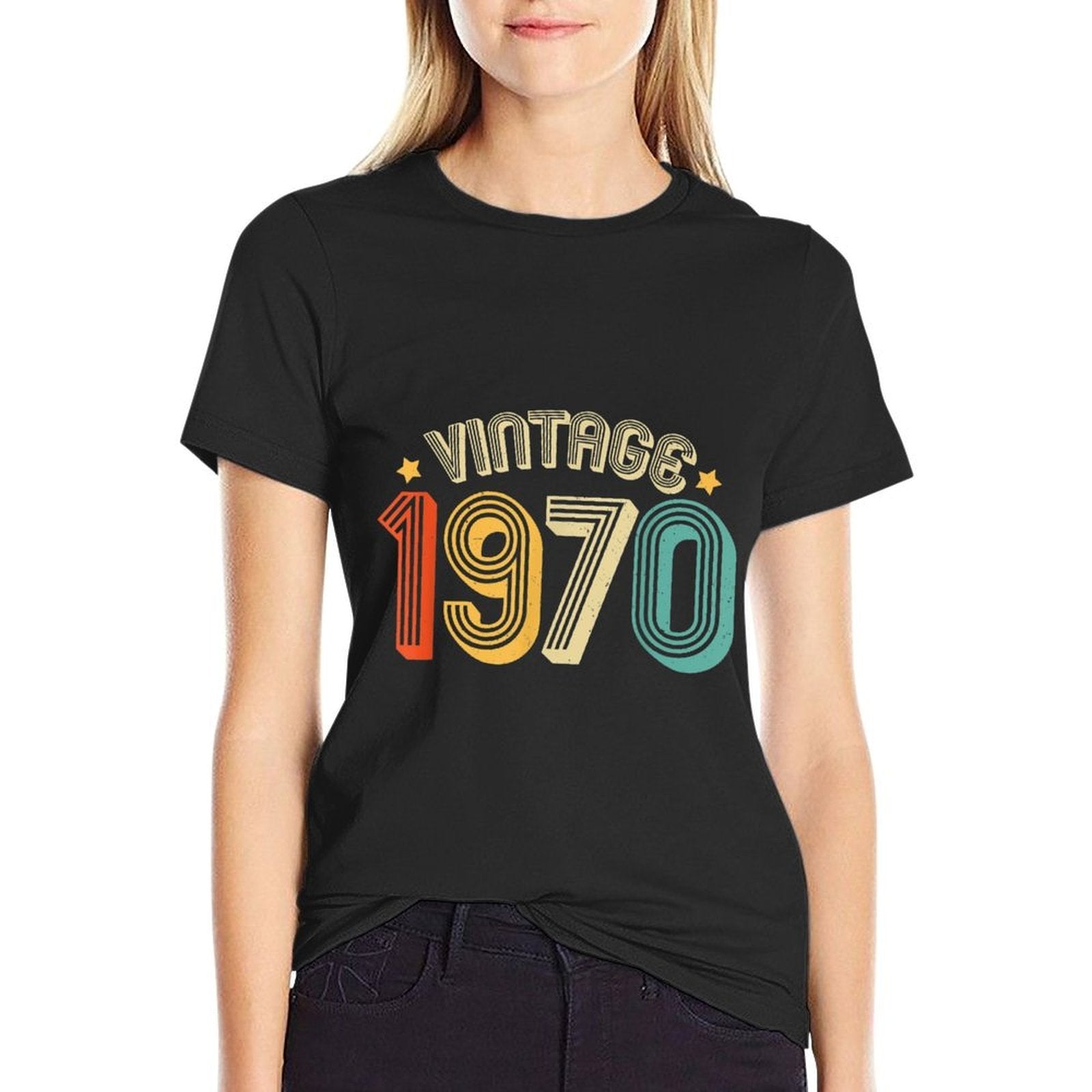 1970 50th Birthday Gift Vintage Retro Men Women 50 Years Old  Cotton T-Shirt
