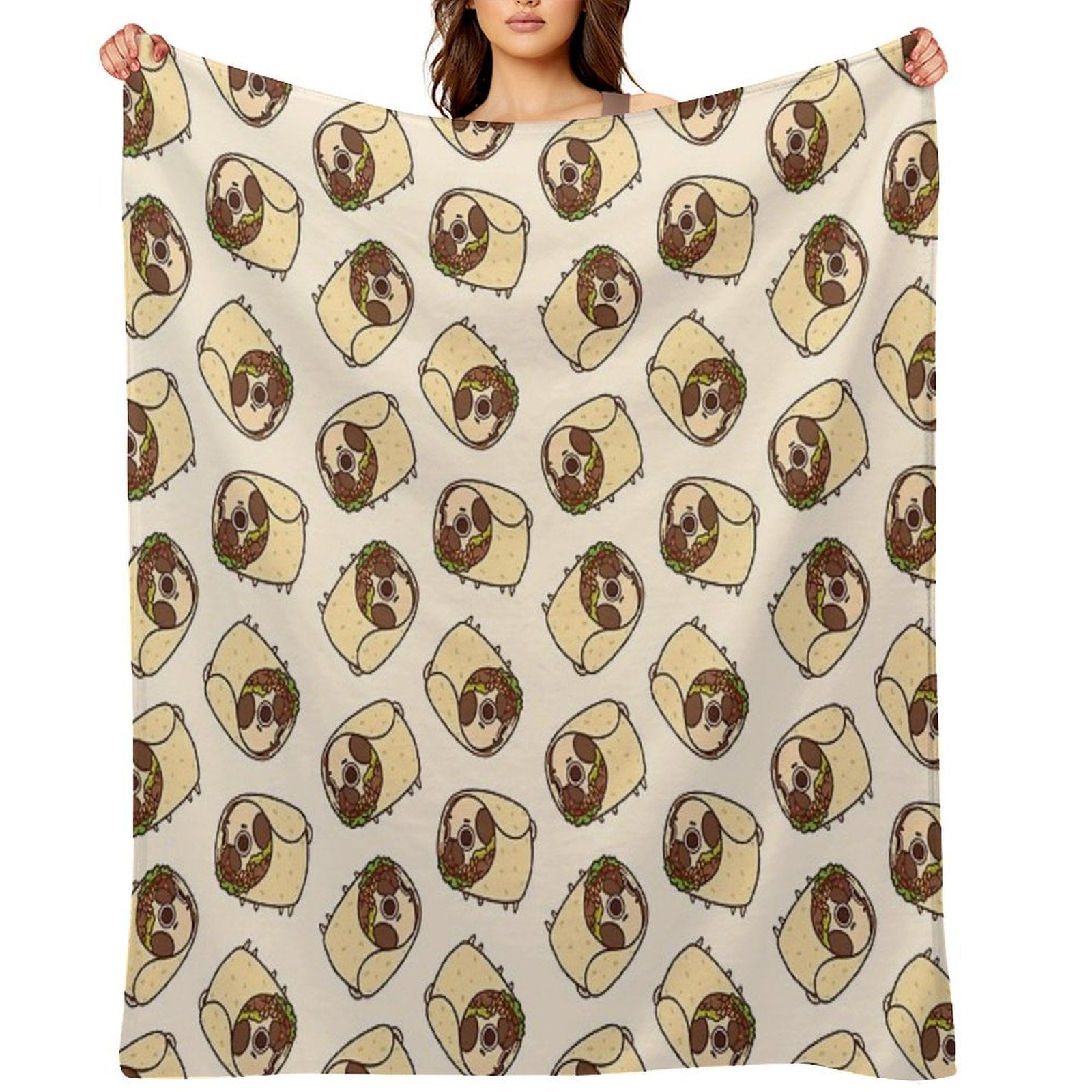 Burrito Puglie Anti-pilling Throw Blanket