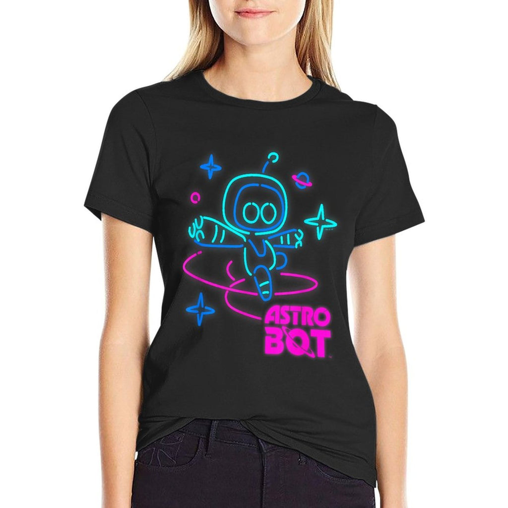 Astro Bot Rescue Mission Neon Lights PlayStation  Moisture-wicking T-Shirt