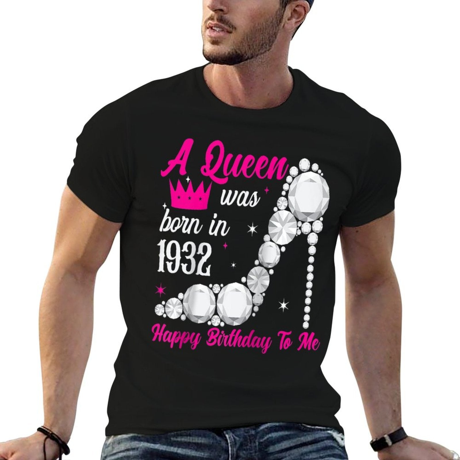90th Birthday T Shirt Queens Are Born In The Year 1932 Raglan Baseball  Lightweight T-Shirt