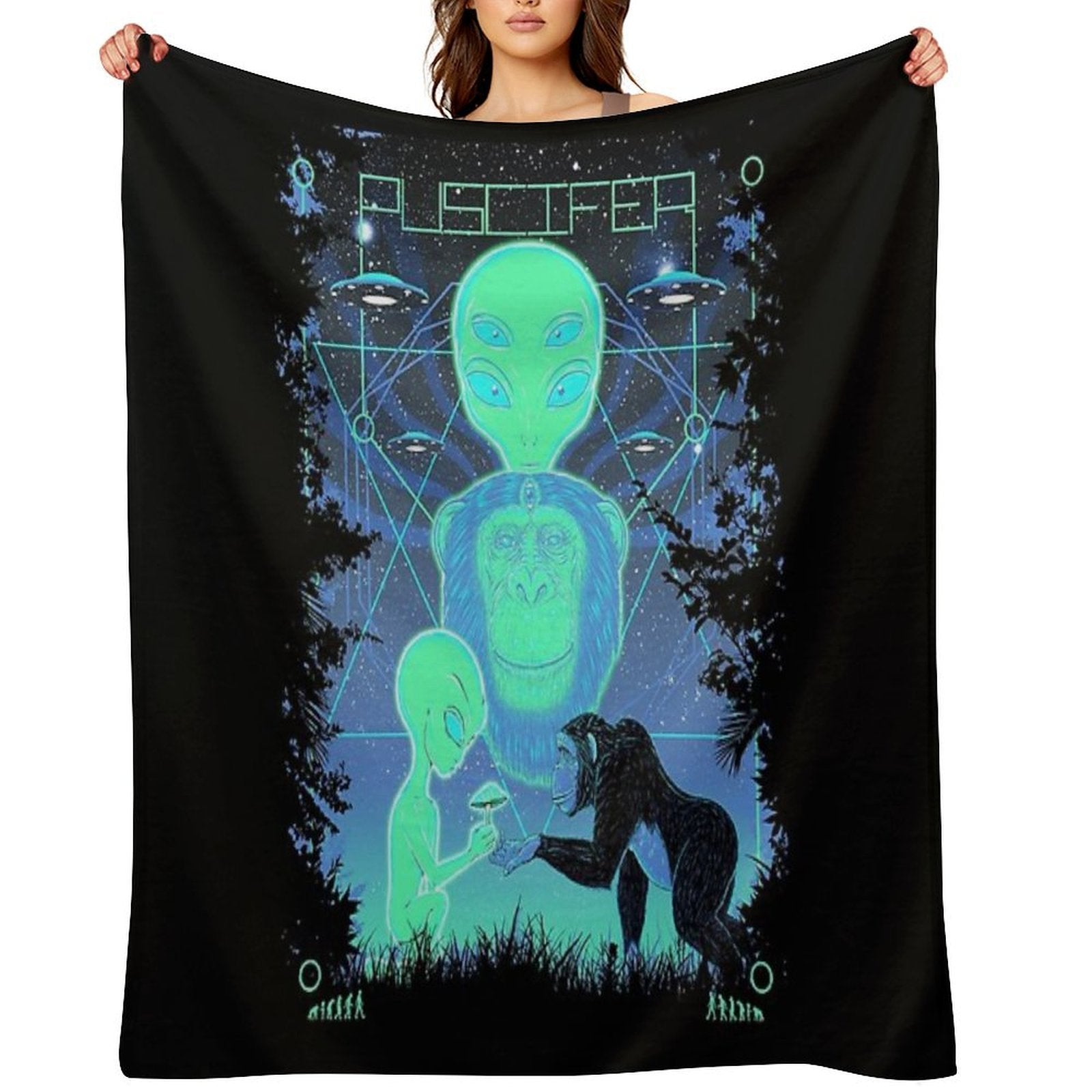 Monkey Art Versatility Throw Blanket