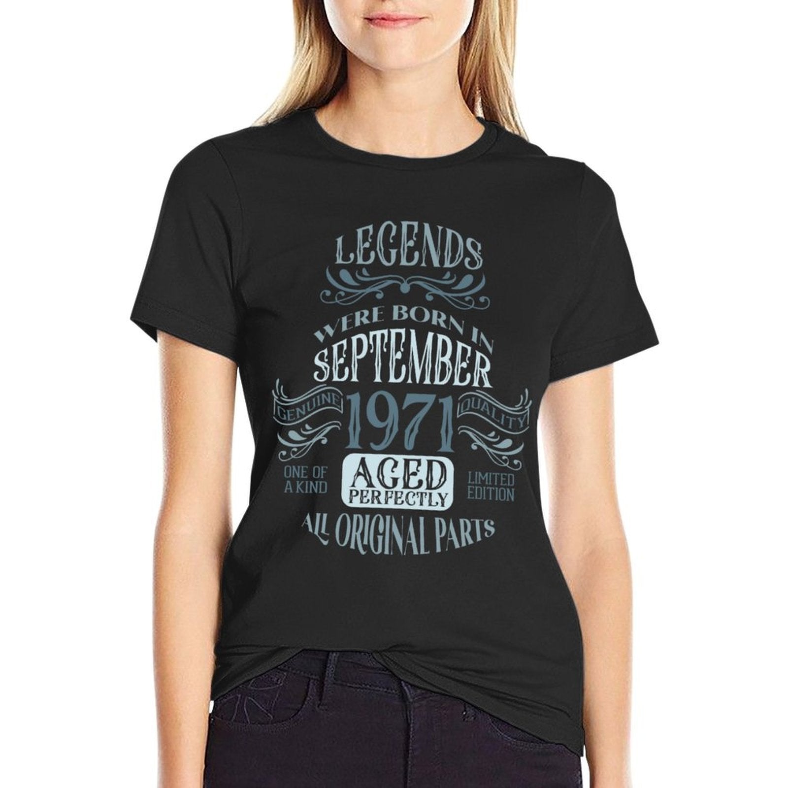 50Th Birthday Tshirts For Legends Born In September 1971  Easy-care T-Shirt