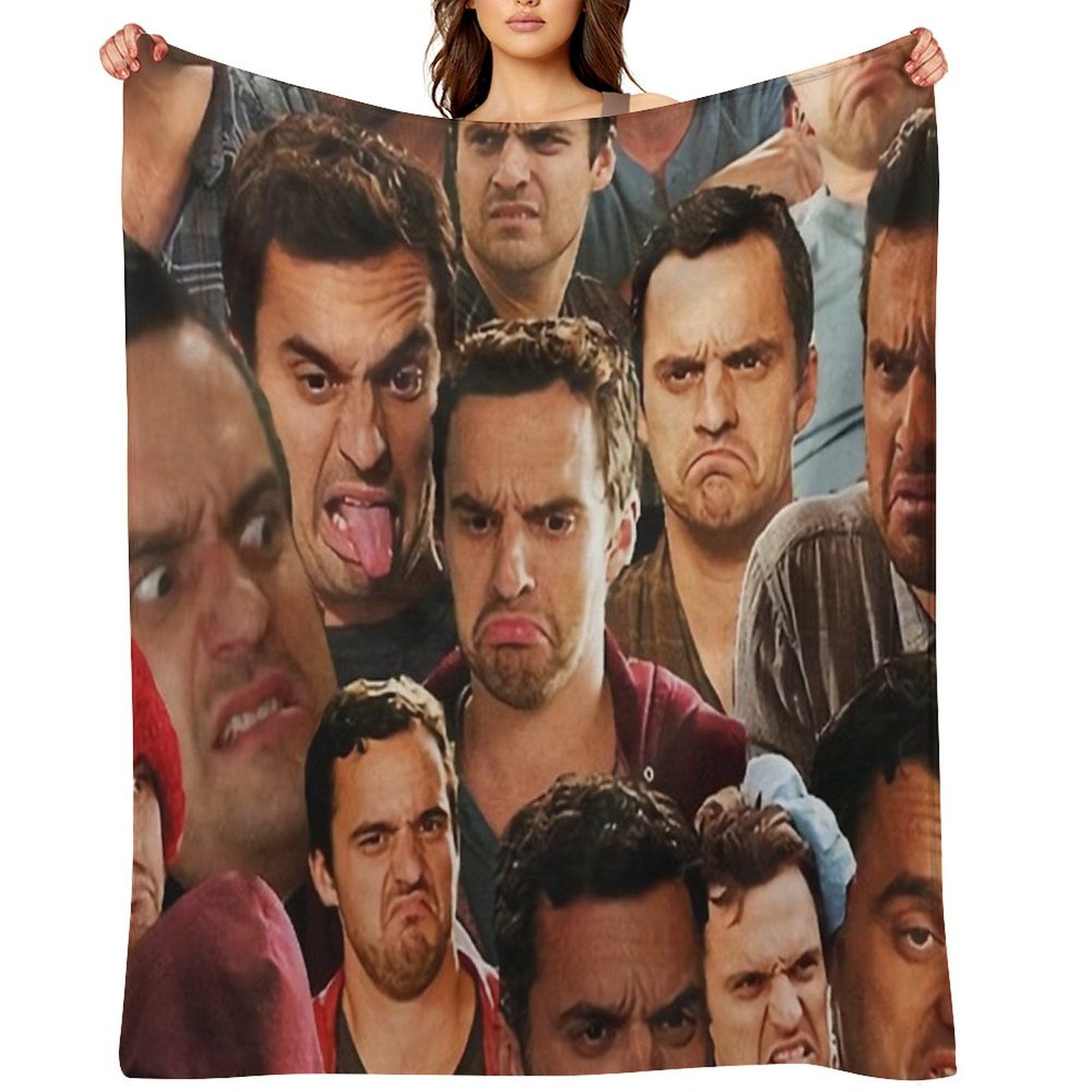 New Girl Meme Plush Throw Blanket